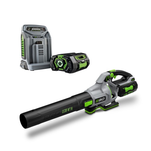 Dmuchawa akumulatorowa EGO LB6700E w zestawie z akumulatorem 5 Ah i szybką ładowarką