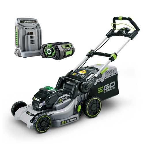 Kosiarka akumulatorowa EGO 47 cm z napędem  - zestaw z akumulatorem 5 Ah i szybką ładowarką