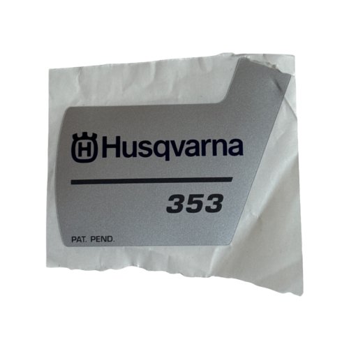 Oryginalna naklejka Husqvarna 353, 353G - 537 37 05-10